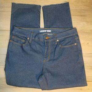 Land's End Jeans Women's Size 12  Petite 32x26 Dark Blue Wash Blue Jeans